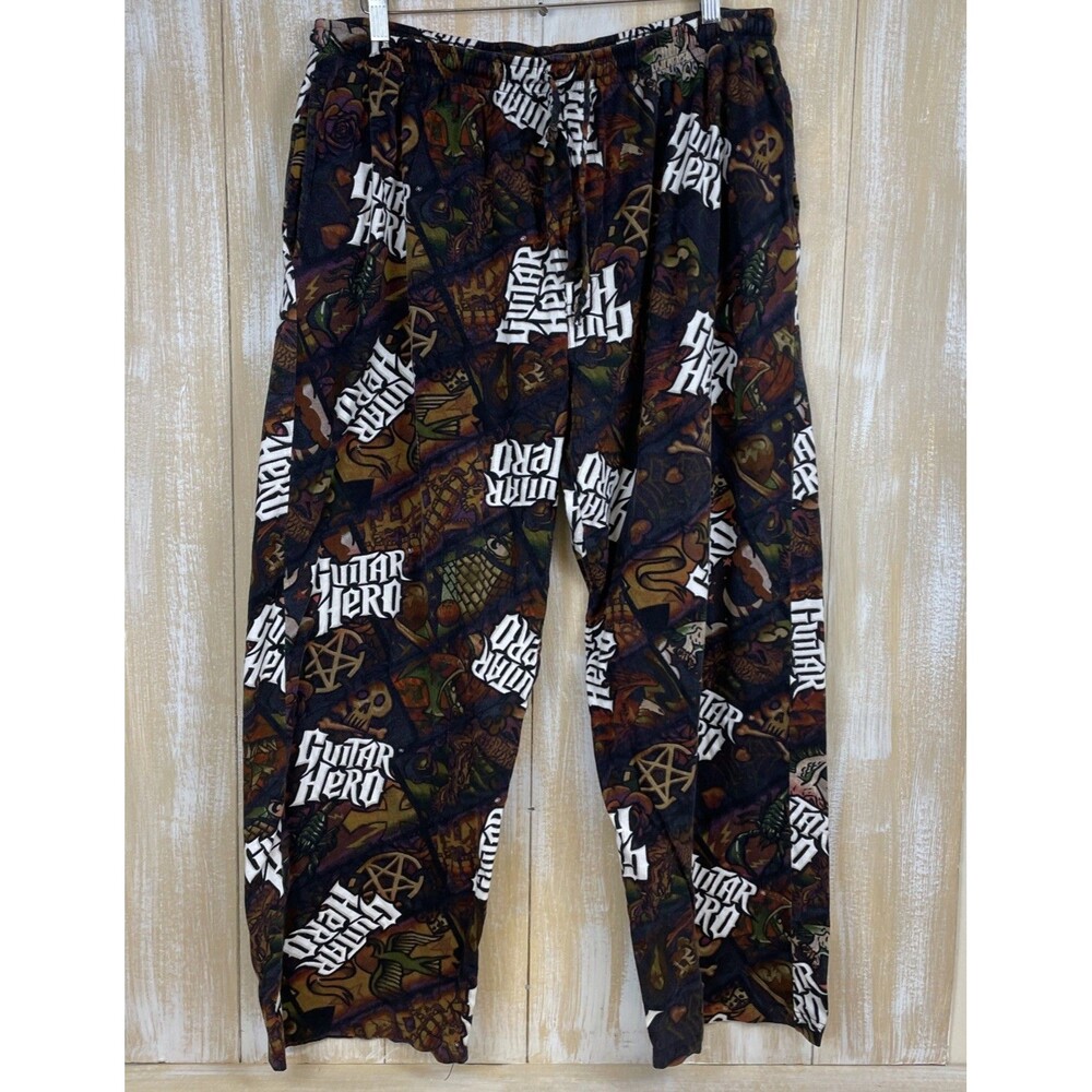 Y2K Guitar Hero Men's Pajama Pants Size XL (40-42) Activision 2009